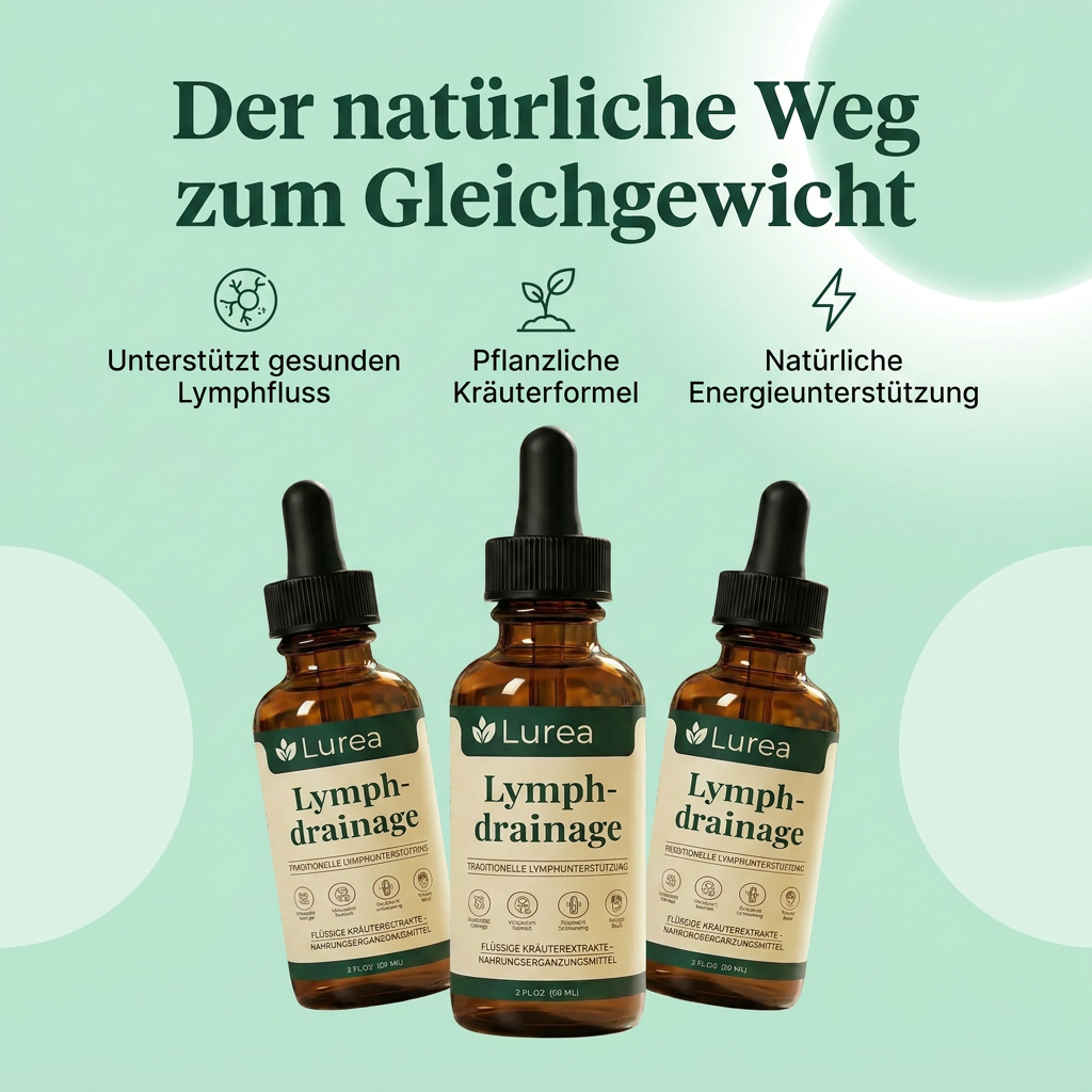 Lurea® Lymphdrainage-Tropfen Natürliche Linderung bei Wassereinlagerungen im Gesicht, Bauch und an den Beinen