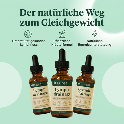 Lurea® Lymphdrainage-Tropfen Natürliche Linderung bei Wassereinlagerungen im Gesicht, Bauch und an den Beinen