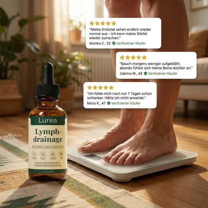 Lurea® Lymphdrainage-Tropfen Natürliche Linderung bei Wassereinlagerungen im Gesicht, Bauch und an den Beinen